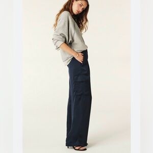 ba&sh Silk Trousers Cary Blue